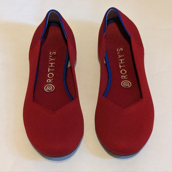 Rothy's Shoes - Rothy's scooter red flats EUC